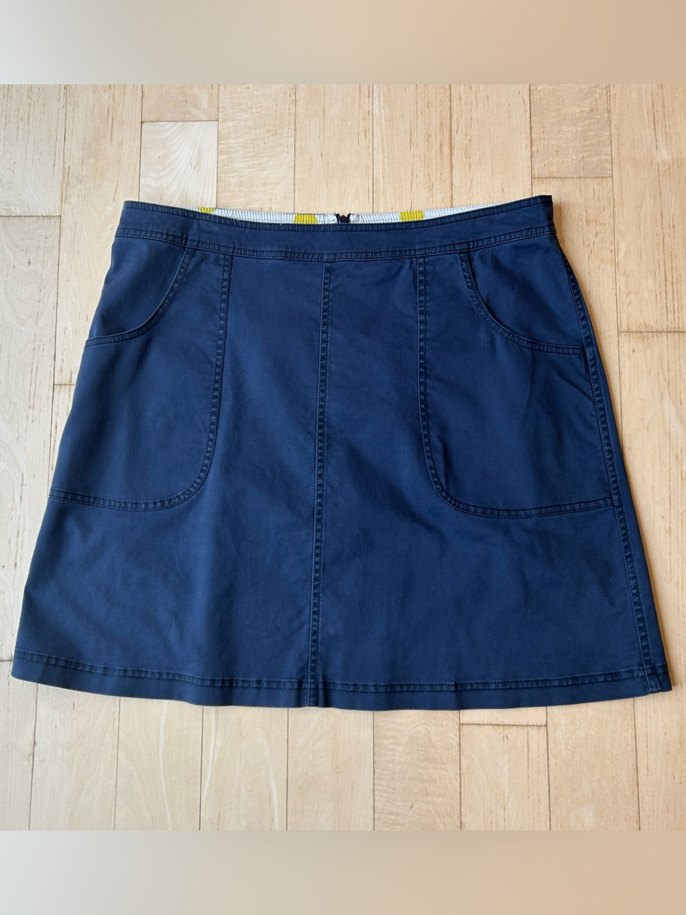 Boden Women’s A-Line Cotton Navy Mini Skirt Size US 12R